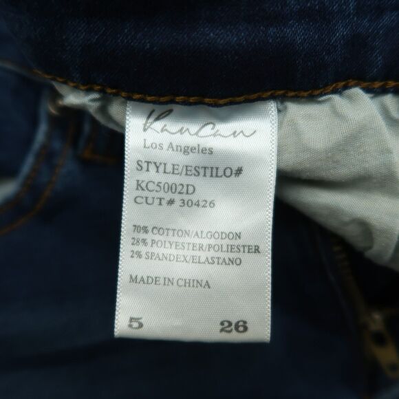 KanCan Jeans Junior's Size 5/26 Blue High-Rise Skinny Denim 28.5" Inseam Stretch - Picture 9 of 16